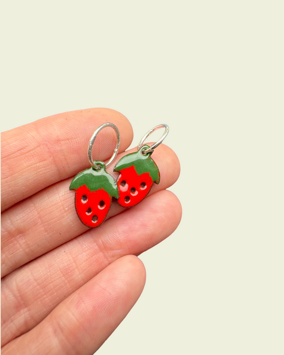 Colourful Strawberry earrings - Ready to ship