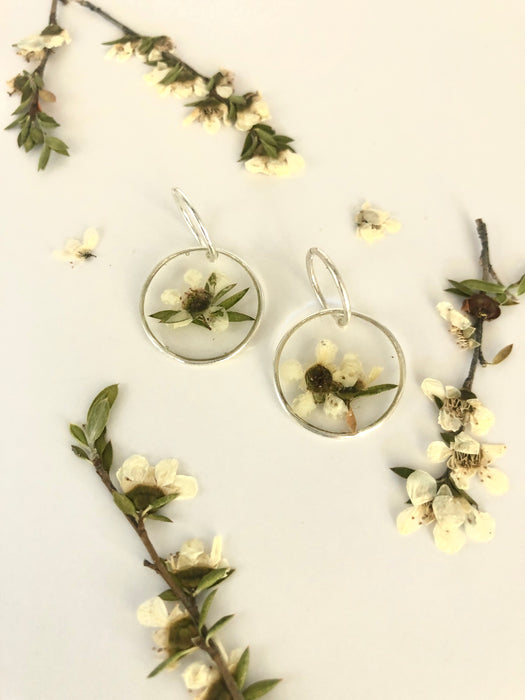 Suspended Flower earrings - Ready to ship