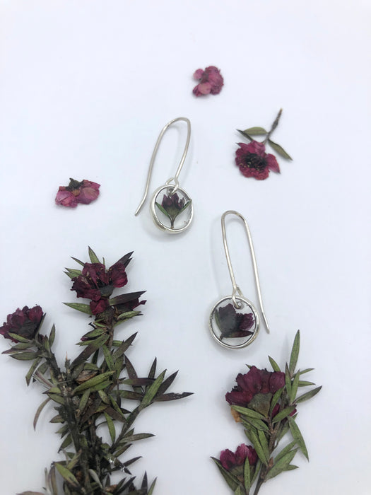 Suspended Flower earrings - Ready to ship